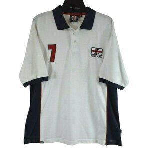 England 04 Mens XL Team England 7 Sports Polo Short Sleeve Shirt